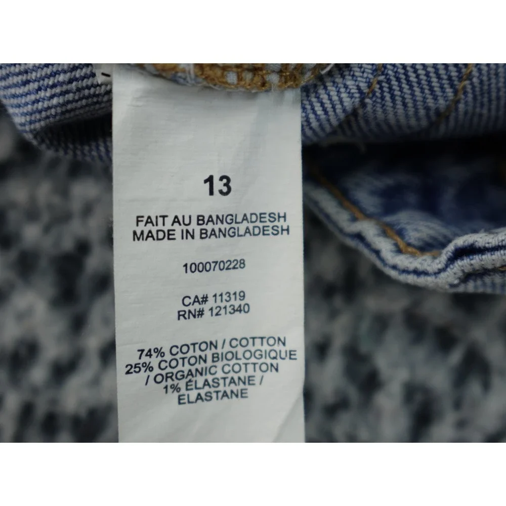 Garage Denim Mom Shorts Womens‎ Size 13 Blue High Rise Raw Hem Light Wash
